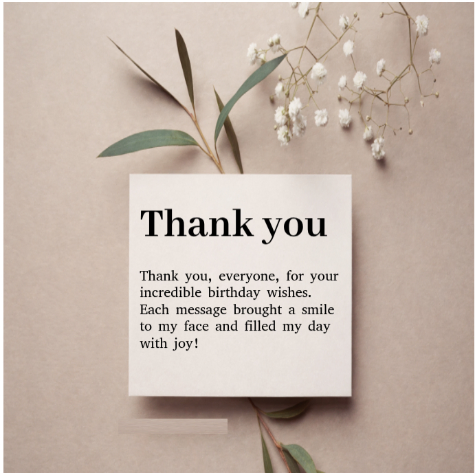 Brown Thank You Note Instagram Post Template | PosterMyWall