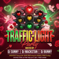 Brown Traffic Light Party Instagram Post template