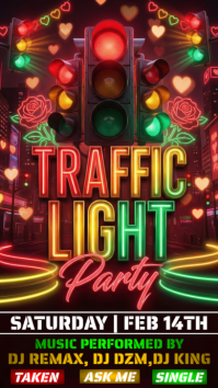 Brown Traffic Light Party Instagram Story template