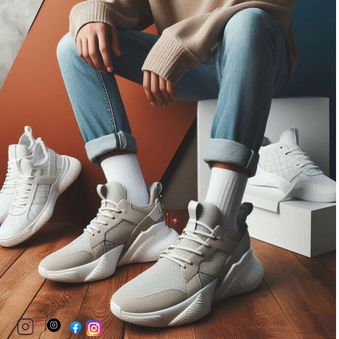 Brown Trending Sneakers Outfits  Album Cover template