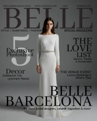 Brown Typographic | Elegant White Gown Editorial Cover Instagram Portrait template