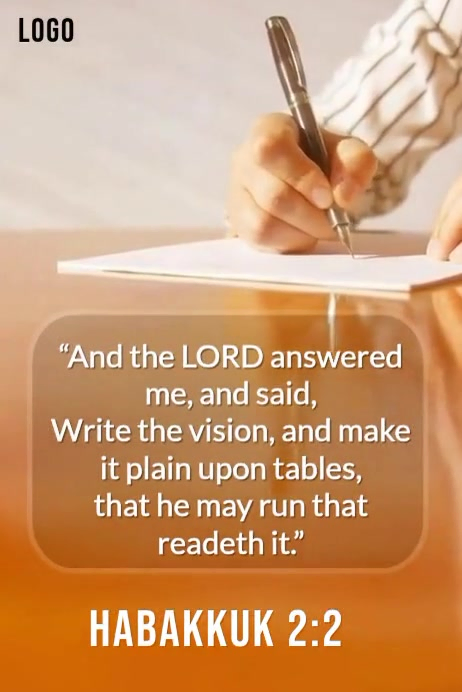 Brown Typographic “write The Vision – Habakkuk 2:2 | Inspirational ...