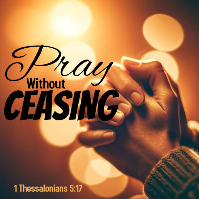 Brown Typographic Black And Brown Pray Without Creasing  Instagram Post template