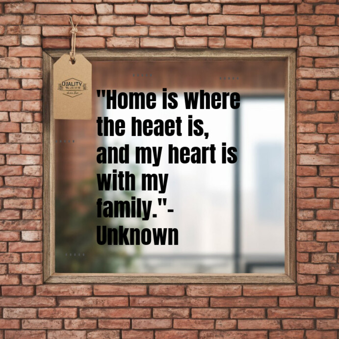 Brown Typographic Heartfelt Family Quote Instagram Post Template ...