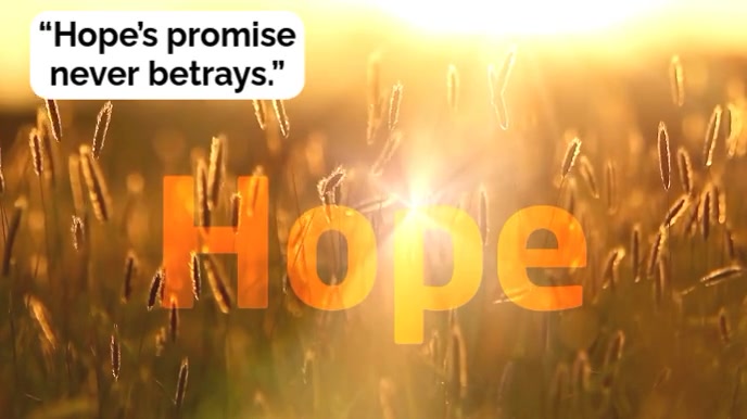 Brown Typographic Inspirational Hope Quotes  Digital Display (16:9) template
