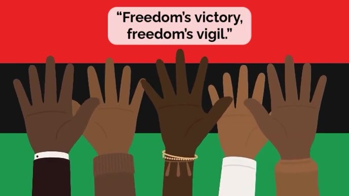 Brown Typographic Juneteenth Celebration Quotes  Digital Display (16:9) template