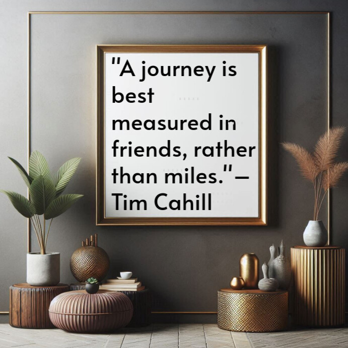 Brown Typographic Life's Journey And Experiences Quote Instagram Post Wpis na Instagrama template