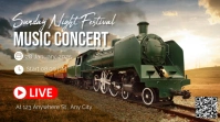 Brown Typographic Music Concert Digital Display (16:9) template