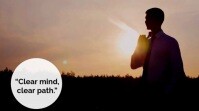 Brown Typographic Peace Of Mind Quotes  Digital Display (16:9) template