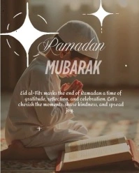 Brown Typographic Ramadan Instagram Portrait template