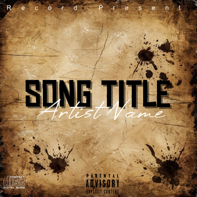 Modèle Brown Typographic Song Mixtape Album Cover | PosterMyWall