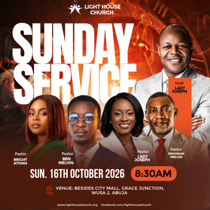 Brown Typographic Sunday Church Service Instagram Post Template ...