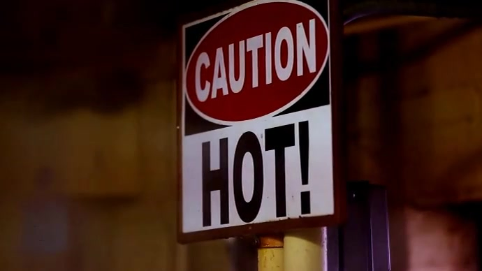 Brown Typographic Warning And Caution Sign Digital Display (16:9 ...