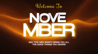 Brown Typographic Welcome November Template  Digital Display (16:9)