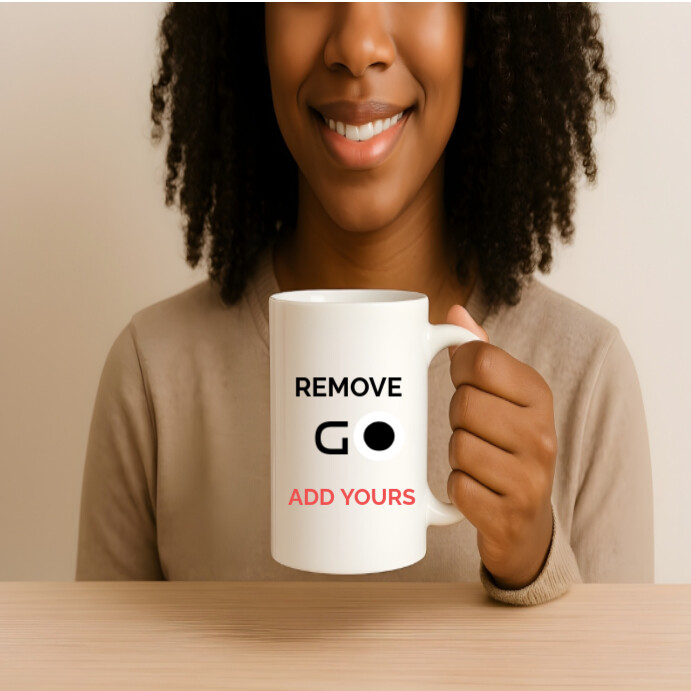 Brown Typographic White Mug Mockup Instagram Post Template | PosterMyWall
