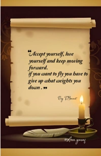 Brown Typography Inspirational Quote Tabloid template