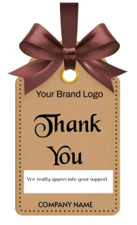Brown typography Thank You Design Template US Legal