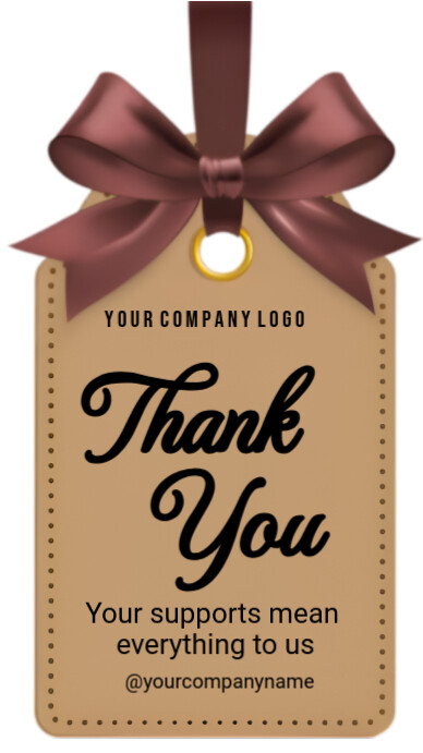 Brown Typography Thank You Instagram Story Template | PosterMyWall