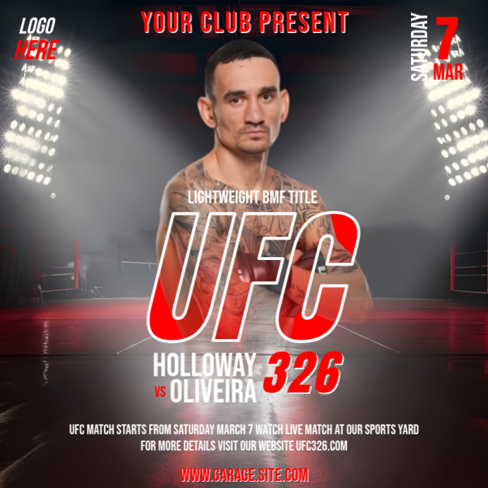 Ufc Match Promotion Template | PosterMyWall