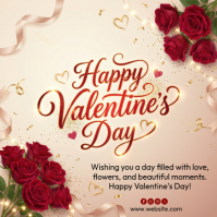 Brown Valentine's Day Instagram Post template