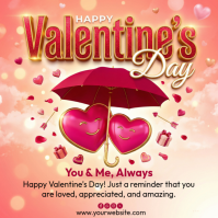 Brown Valentine's Day Instagram Post template