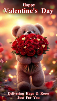 Brown Valentine's Day Instagram Story template