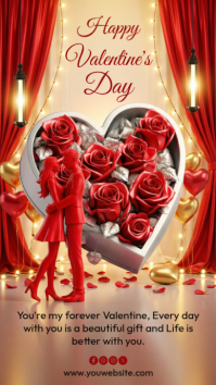 Brown Valentine's Day Instagram Story template