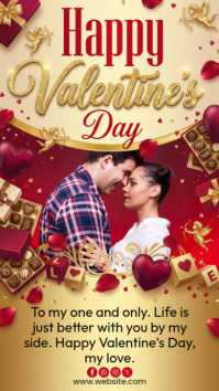 Brown Valentine's Day Instagram Story template