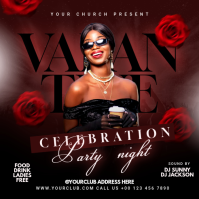 Brown Valentine's Day Party Instagram Post Instagram-Beitrag template