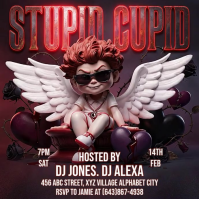 Brown Valentine's Day Party Instagram Post Video template