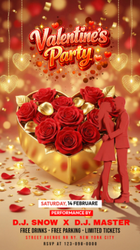 Brown Valentine's Day Party Instagram Story template