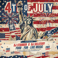 Brown Vintage 4th of July Celebration Instagram Post template