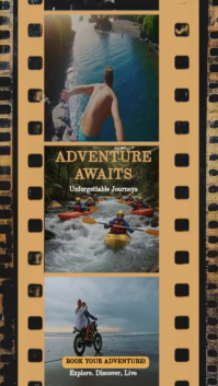 Brown Adventure Travel Promotion Facebook Story Template