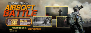 Brown Vintage Airsoft Battle Arena  Facebook Cover Photo template