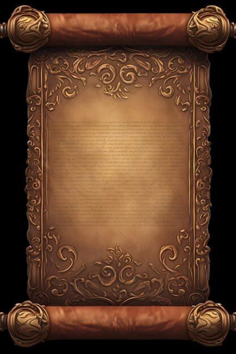 Brown Vintage Ancient Scroll Poster Template | PosterMyWall