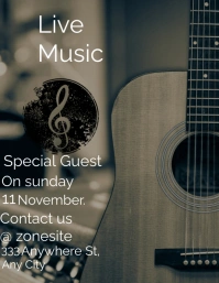 Brown Vintage B Flyer (us Letter) template