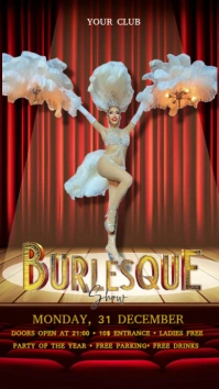 Brown Vintage Burlesque Show Design Template  Instagram Story Instagram-verhaal