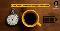 Brown Vintage Coffee Brand Charging Power Ad  Facebook Shared Image template
