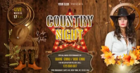 สีน้ำตาล Country Music Night Ibinahaging Larawan sa Facebook Template