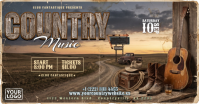 Brown Country Music Event Obraz udostępniany na Facebooku Template