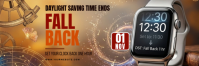 Marrone Daylight Saving Time Reminder Twitter-Kopfzeile Template