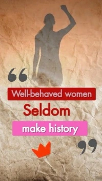 Brown Vintage Empowering Women Quotes Instagram Reel template
