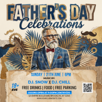 Brown Vintage Father's Day Celebration Instagram Post Iphosti le-Instagram template