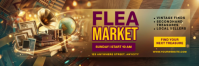 棕色 Flea Market Twitter Banner Template