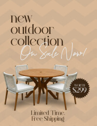 Brown Vintage Furniture Sale Flyer (us Letter) Volante (Carta US) template