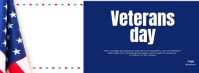 Brown Vintage Happy Veterans Day Facebook Cover Photo template