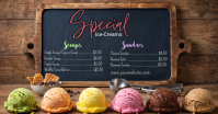 Braun Ice Cream Menu Isithombe Esabiwe ku-Facebook Template