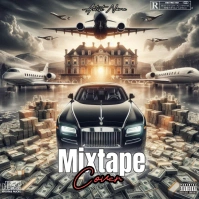 Brown Vintage Lurcury Car Mixtape Cover  Album Cover template