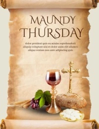 Brown Vintage Maundy Thursday  Flyer (us Letter) template