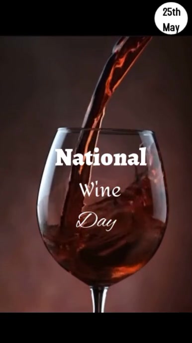 Brown Vintage National Wine Day  Instagram Reel template